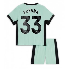 Chelsea Wesley Fofana #33 Tredje trøje Børn 2023-24 Kort ærmer (+ korte bukser)